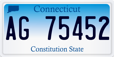 CT license plate AG75452