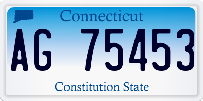 CT license plate AG75453