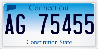 CT license plate AG75455