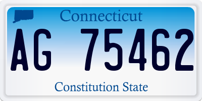 CT license plate AG75462