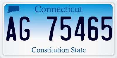 CT license plate AG75465