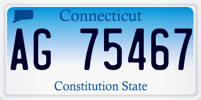 CT license plate AG75467