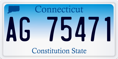 CT license plate AG75471