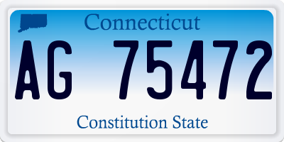CT license plate AG75472