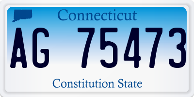 CT license plate AG75473