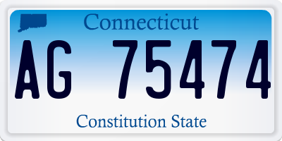 CT license plate AG75474