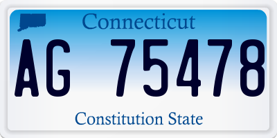 CT license plate AG75478