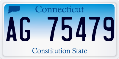 CT license plate AG75479