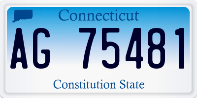 CT license plate AG75481