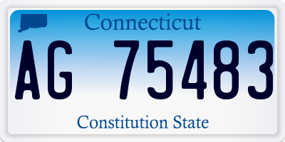 CT license plate AG75483