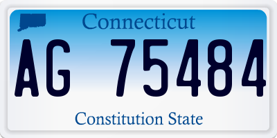 CT license plate AG75484