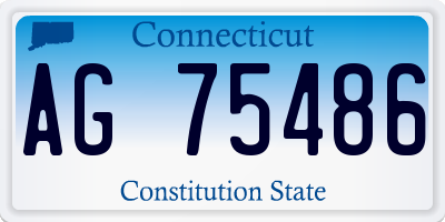 CT license plate AG75486