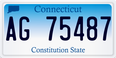 CT license plate AG75487