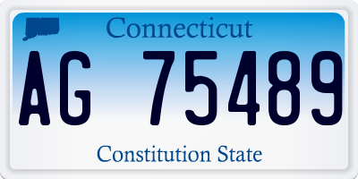 CT license plate AG75489