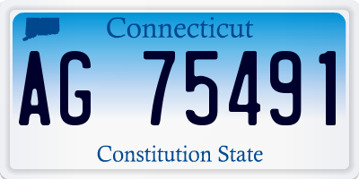 CT license plate AG75491