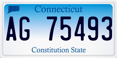 CT license plate AG75493