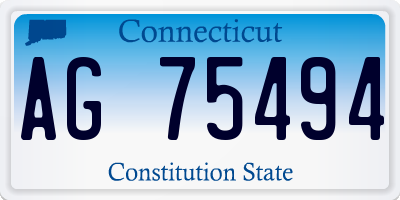 CT license plate AG75494