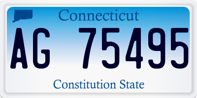 CT license plate AG75495