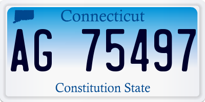 CT license plate AG75497