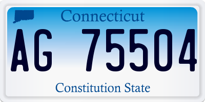 CT license plate AG75504