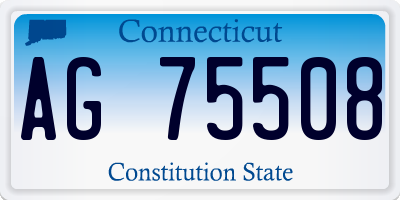 CT license plate AG75508