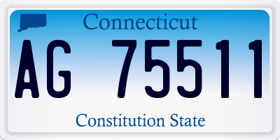 CT license plate AG75511