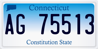 CT license plate AG75513