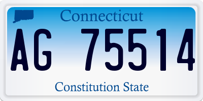 CT license plate AG75514