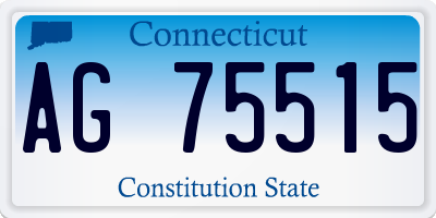 CT license plate AG75515