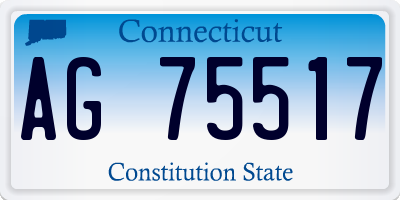 CT license plate AG75517