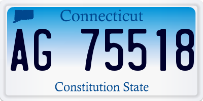 CT license plate AG75518