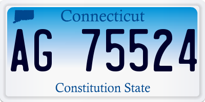 CT license plate AG75524