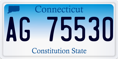 CT license plate AG75530