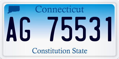 CT license plate AG75531