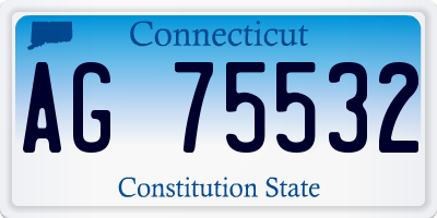 CT license plate AG75532