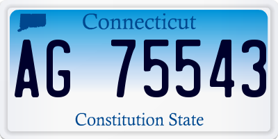 CT license plate AG75543