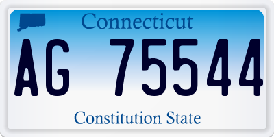 CT license plate AG75544