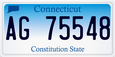 CT license plate AG75548