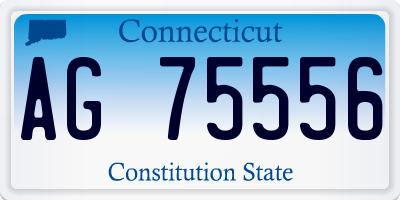 CT license plate AG75556