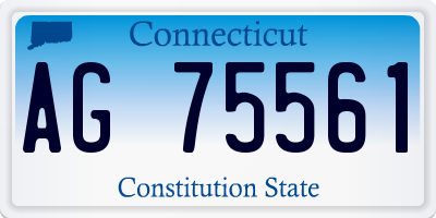 CT license plate AG75561