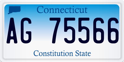 CT license plate AG75566
