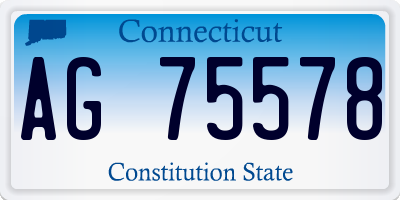 CT license plate AG75578