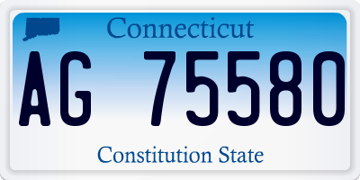 CT license plate AG75580