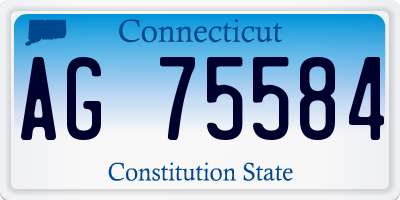 CT license plate AG75584