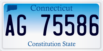 CT license plate AG75586
