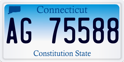 CT license plate AG75588