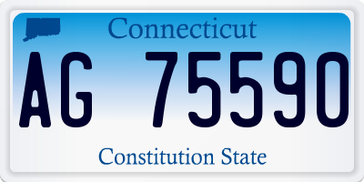 CT license plate AG75590