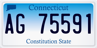 CT license plate AG75591
