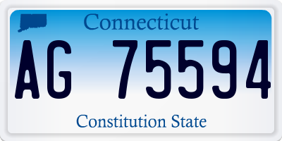 CT license plate AG75594