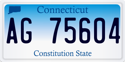 CT license plate AG75604